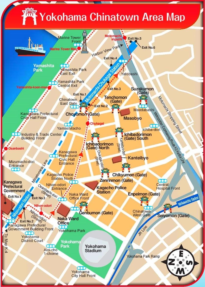 mappa di Yokohama e Tokyo