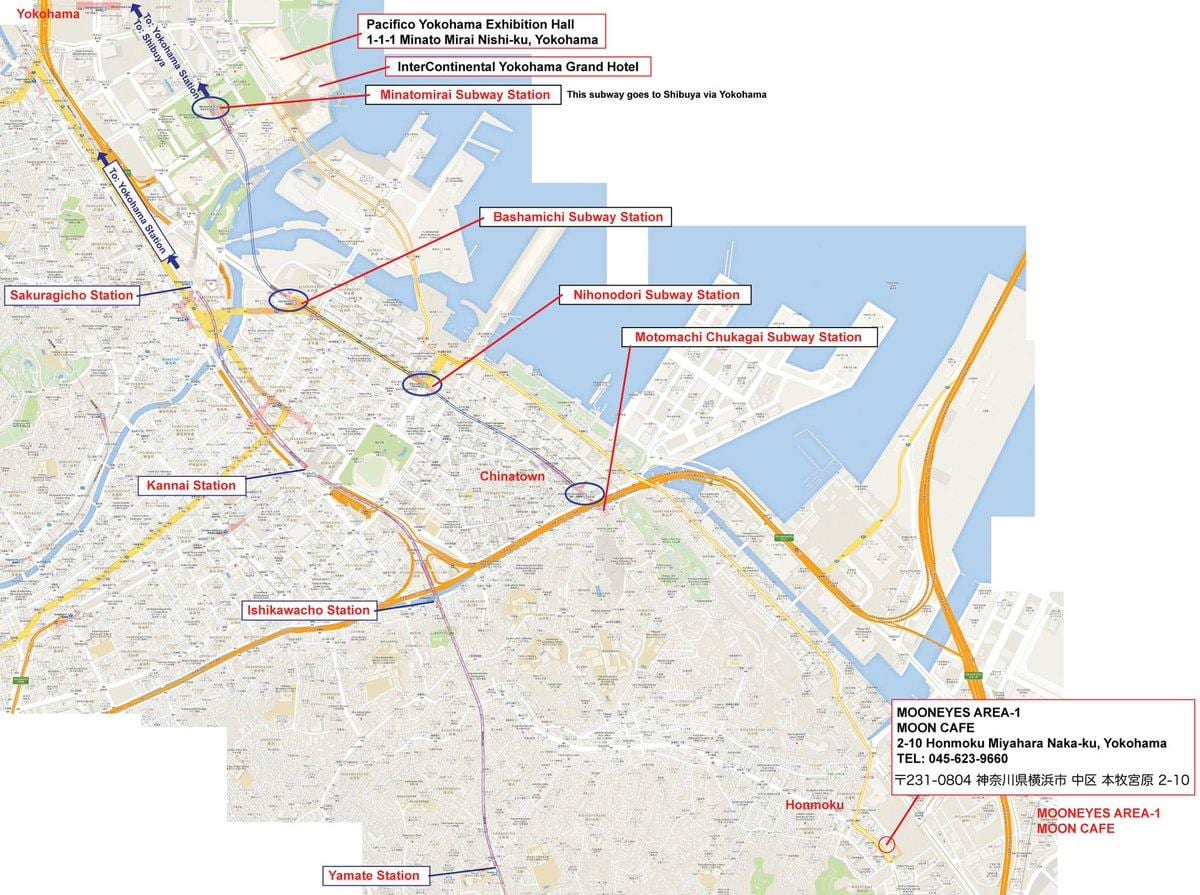 Mappa del pacifico Yokohama