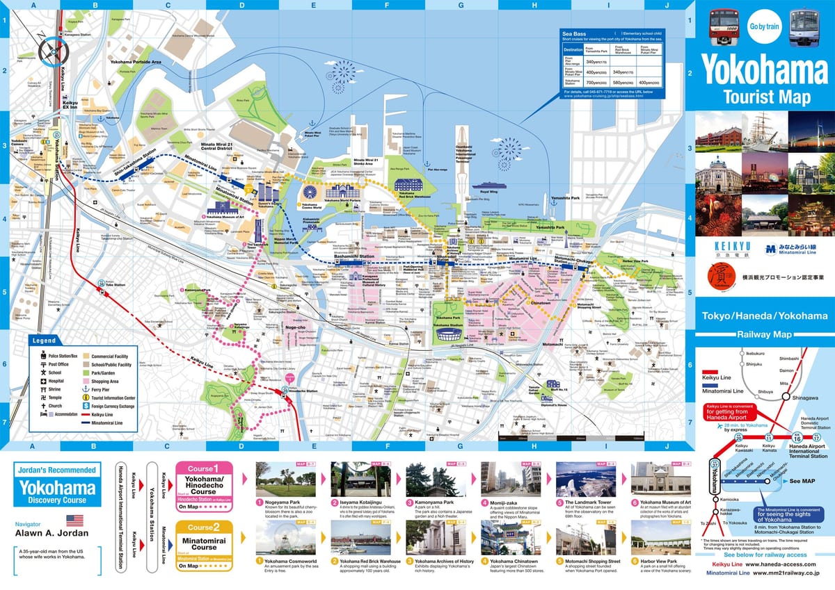 Mappa di Yokohama attrazioni
