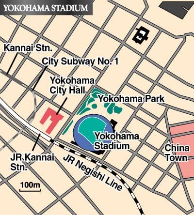 Mappa di Yokohama stadium