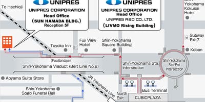 Mappa di shin Yokohama