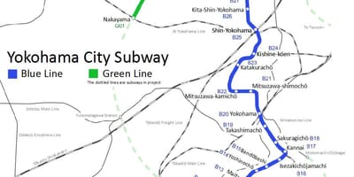 Yokohama mappa della metropolitana